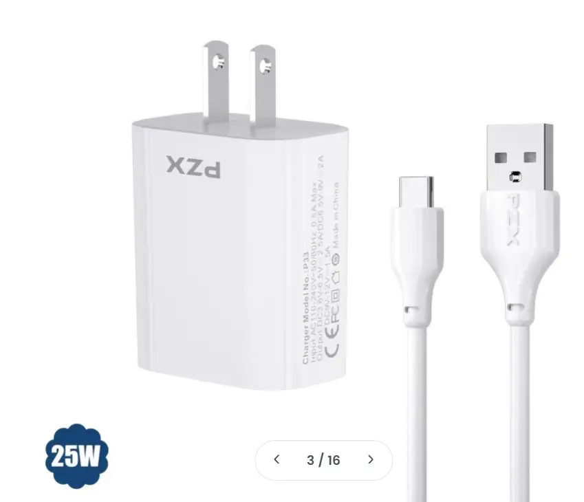 Cargador Para Celular 25W QC 5.0 P33